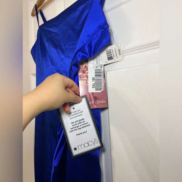 Emerald Sundae Juniors Pleated Gown Royal - Picture 2 of 6